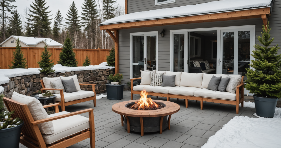 3 concepts d'aménagements extérieurs résistants à l'hiver québécois