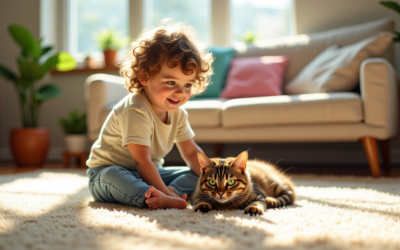 Les secrets d'une cohabitation harmonieuse entre chats et enfants